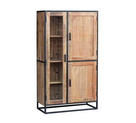 Industrialna witryna z naturalnego drewna akacji MC-11-ANL