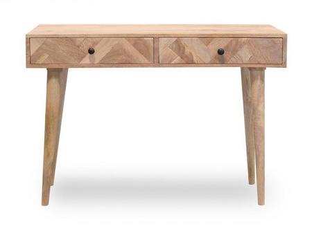 Konsola toaletka drewniana w skandynawskim stylu, konsola mango naturalne , jodełka , konsola drewniana PQ-PR02-MN