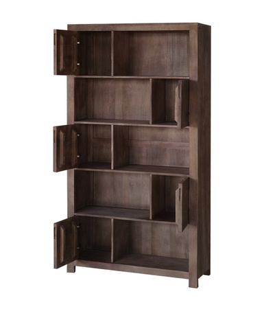 Nowoczesny regał z drewna mango orzech włoski NR-07-MWL