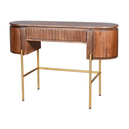 Modernistyczne biurko drewniane z lamelowymi frontami HS-06-MWL