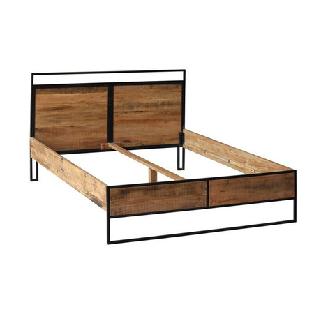 Industrialne łóżko drewniane z przetarciami 160x200 MC-08-ANL