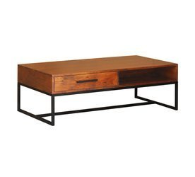 Industrialny stolik kawowy, ława z szufladą LV-1446-AWL