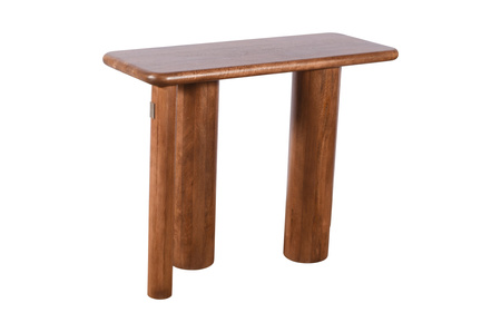 Konsola drewniana mango orzech włoski 100×40×76 cm ED-06-MWL Elegancki stolik przyścienny loft Japandi