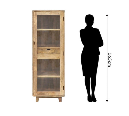 Wąska witryna z drewna Mango RT-10-MN