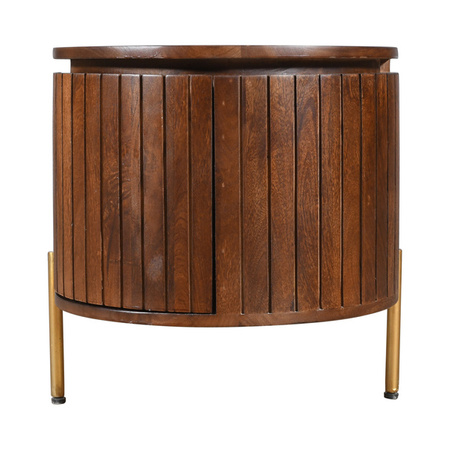 Drewniana szafka RTV z lamelami w stylu classic modern HS-07-MWL