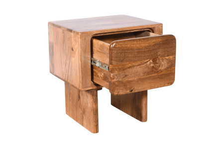 Szafka nocna loft z szufladą 50x40x55 cm – drewno mango karmelowe, nowoczesny design HG-05-CR