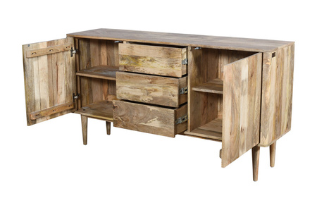 Minimalistyczna komoda z naturalnego drewna FT-04-MN