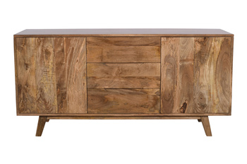 Komoda drewniana z litego drewna mango ST-12-CR w stylu skandynawskim –  kolor karmel
