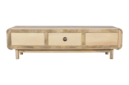 Szafka RTV mango 180 cm z litego drewna w stylu retro mid-century – natural BC-06-MN