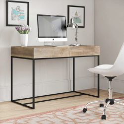 Biurko drewniane, biurko loft, biurko industrialne, mango naturalne