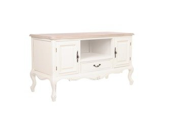 Biała szafka RTV w stylu shabby chic LY-14B534