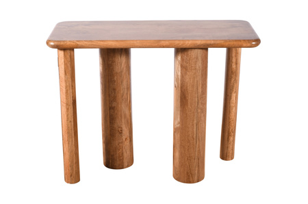 Konsola drewniana mango karmel 100×40×76 cm ED-06-CR Styl organiczny, stolik przyścienny do salonu