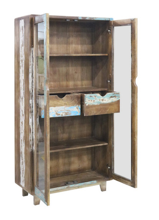 Drewniana witryna w stylu retro RT-09-RC