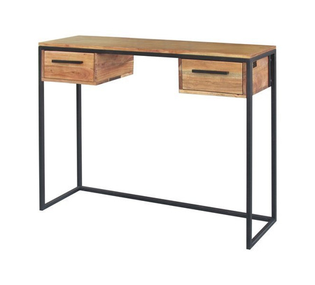 Konsola drewno metal, lotf, industrialna, akacja naturalna