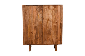 Wysoka komoda-bieliźniarka z drewna mango w kolorze karmelowym – 2 drzwi, wysoka | HG-02-CR