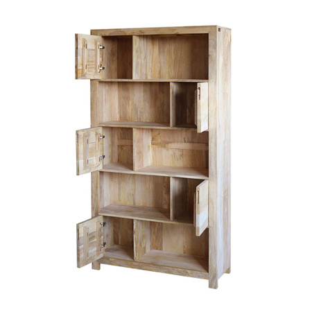 Drewniany regał mango z szafkami NR-07-MN