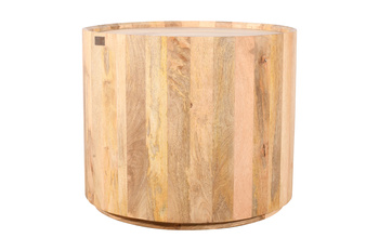 Okrągły stolik pomocniczy z drewna mango naturalnego 65x55 cm ED-05-MN