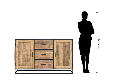 Komoda Loft industrialna, komoda drewniana MC-02-ANL