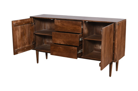 Skandynawska komoda z ciemnego drewna FT-04-MWL