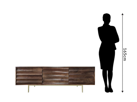 Modernistyczna szafka RTV z drewna mango KP-02-MWL