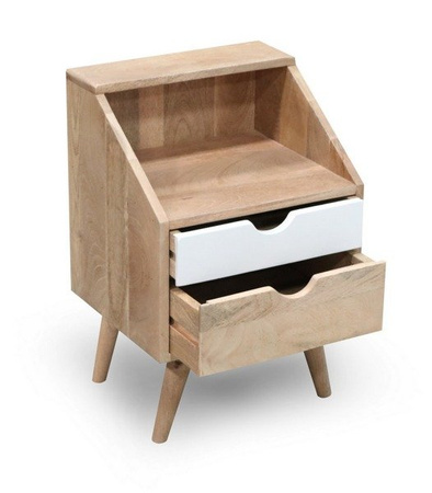 Skandynawska szafka nocna z szufladami OSLO-ST12-W