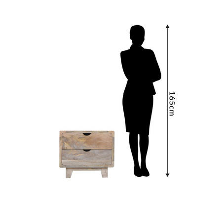 Skandynawska szafka nocna z drewna Mango RT-04-MN