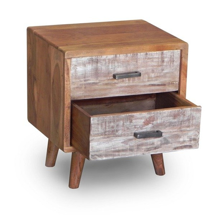 Skandynawska szafka nocna z drewna Akacji BR-10
