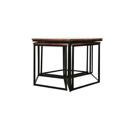 Komplet 4 stolików kawowych z drewna SH-71-MWL