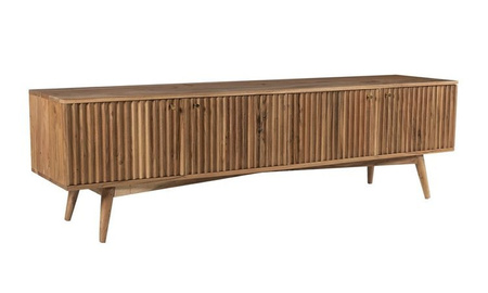 Czterodrzwiowa szafka RTV z naturalnego drewna Akacji ANK-4