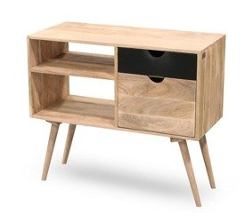 Drewniana szafka RTV z szufladami i półkami OSLO-ST06-B