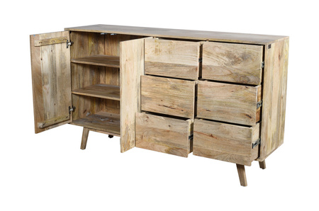 Minimalistyczna komoda skandynawska z naturalnego drewna mango ST-21-MN