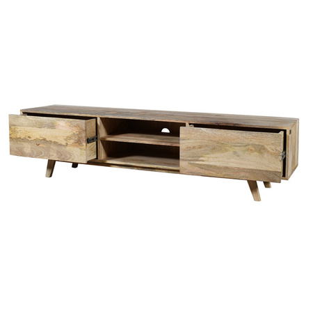 Skandynawska szafka RTV z naturalnego drewna ST-02-MN