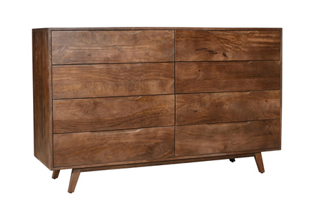Duża komoda, bieliźniarka z szufladami z drewna mango w kolorze orzech włoski ST-22-MWL