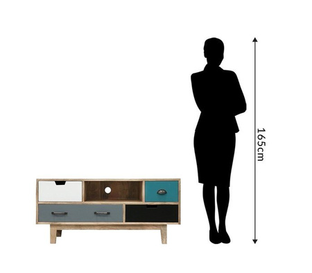 Szafka RTV drewniana w skandynawskim stylu