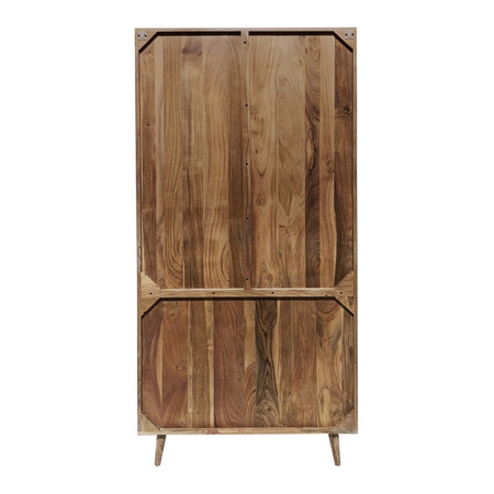 Duża witryna drewniana z akacji, ozdobne lamele ANK-10