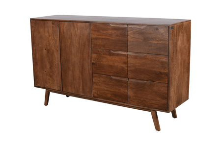 Minimalistyczna komoda skandynawska drewniana w kolorze orzecha włoskiego ST-21-MWL