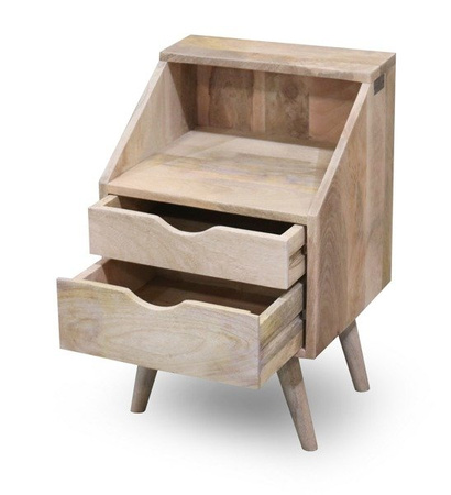 Szafka nocna z naturalnego drewna OSLO-ST12-MN