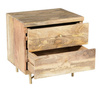 Drewniana szafka nocna glamour z szufladami RG-05-MN