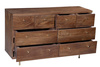 Drewniana komoda z szufladami na złotych nogach RG-01-MWL