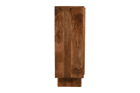 Wysoka komoda-bieliźniarka z drewna mango w kolorze karmelowym – 2 drzwi, wysoka | HG-02-CR