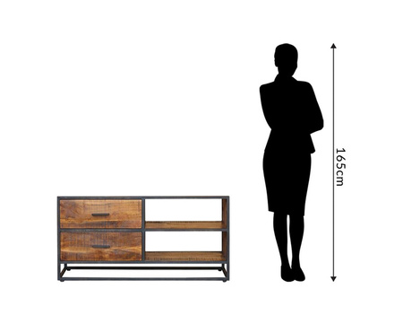 Drewniana szafka RTV w stylu industrialnym MC-04-AWL