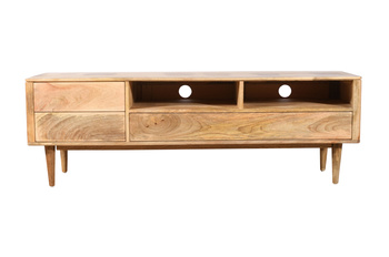 Skandynawska szafka RTV na toczonych nóżkach FT-01-MN