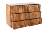 Pojemna komoda ED-03-CR z drewna mango w odcieniu karmelowym, 6 szuflad, 120×40×85 cm