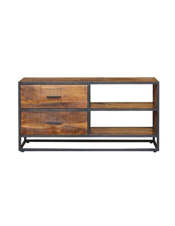 Drewniana szafka RTV w stylu industrialnym MC-04-AWL