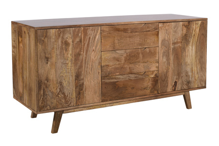 Komoda drewniana z litego drewna mango ST-12-CR w stylu skandynawskim – kolor karmel