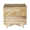 Drewniana szafka nocna glamour z szufladami RG-05-MN
