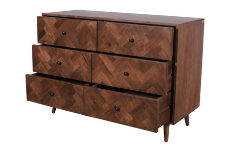 Skandynawska bieliźniarka z szufladami mango orzech włoski PQ-PR14-MWL