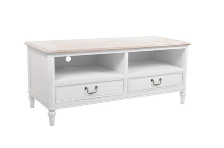 Biała szafka RTV z szufladami PR-SH034