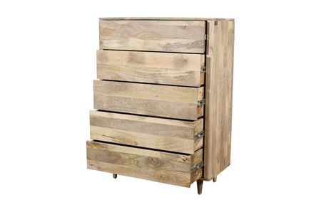 Wysoka komoda z drewna mango z szufladami FT-06-MN