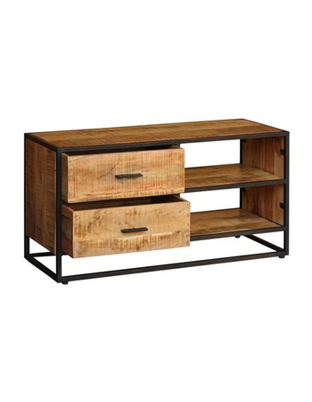 Szafka RTV loft drewniana z półką i szufladami MC-04-ANL